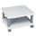 Safco 1861GR Charcoal Gray 2-Shelf Wave Design Printer Stand - 20&quot; x 17 1/2&quot; x 11 1/2&quot;