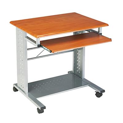 Safco 945MEC Empire Medium Cherry 29 3/4" x 23 1/2" Mobile Computer Cart / Workstation