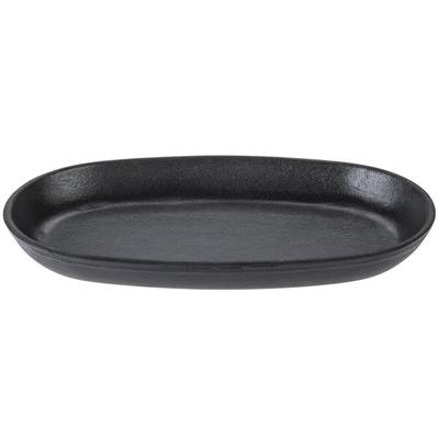 Libbey CIS-18 9 1/2" x 6 1/2" Oval Cast Iron Fajita Skillet - 12/Case