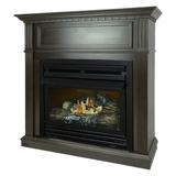 Pleasant Hearth 42 in. Natural Gas Intermediate Freestanding Tobacco Vent Free Fireplace 27 500 BTU