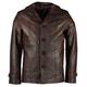 Charlie Mens Leather Jacket : Antiqued Vintage Brown Leather Jacket - Casual Brown Leather Jackets for Men - Genuine Jacket (X-Large)