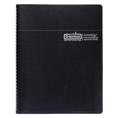 House of Doolittle 28302 8 1/2" x 11" Recycled Black Ruled Weekly / Monthly January 2025 - December 2025 Appointment Book
