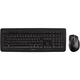 CHERRY DW 5100, wireless keyboard and mouse set, British layout, QWERTY keyboard, battery operated, robust professional keyboard, ergonomic 6-button mouse, black