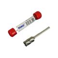 TEMO SB-5 NF Aluminum Cut Carbide Rotary Burr File 1/2 Inch (12.7 mm) Head Cylinder End Cut 1/4 Inch (6.35 mm) Diameter 2 Inch (50.8 mm) Long Shank