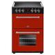 Belling Farmhouse 60E Ceramic Range Cooker, Jalapeno Red, 60cm