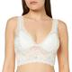 ONLY Damen Spitzen Bustier BH ohne Bügel | Lace Triangel Bra ONLCHLOE | Cups Breite Träger Crop Top, Farben:Weiß, Größe:XS