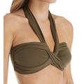 Seafolly Women's Bandeau Bikini Top, Dark Olive, 10