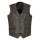 Smart Range Men's New 5226 Party Fashion Stylish Dirty Brown Real Genuine Classic Designer Real Soft Lambskin Leather Waistcoats (L)