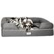 PetFusion Ultimate Hundebett & Lounge. (Jumbo XX Large Grey, 50 x 40 x 13). Premium Edition mit massivem 6" Memory Foam. [Ersatzbezüge sind ebenfalls erhältlich]