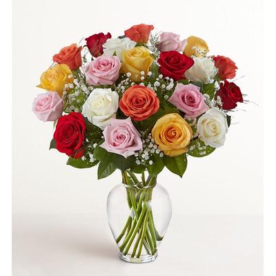 1-800-Flowers Flower Delivery Ultimate Elegance Long Stem Roses 24 Stems Of Assorted | Happiness Delivered To Their Door