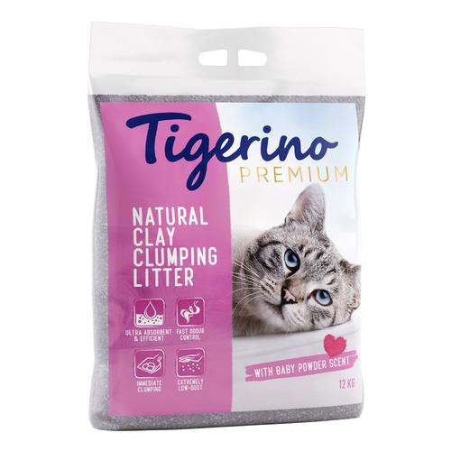 12 kg Tigerino Premium Katzenstreu – Babypuderduft