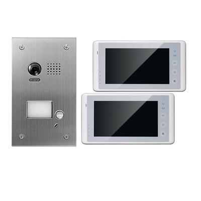 2-DRAHT 2x 7"TFT DT27W + DT603F VIDEO TÜRSPRECHANLAGE TOUCHSCREEN KLINGEL