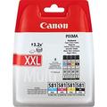 Canon CLI-581 XXL C M Y BK Pack of 4 cartridges Yield XXL (Black XXL Cyan XXL Magenta XXL Yellow XXL) Genuine Canon (Plastic Pack )