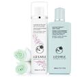 Liz Earle Brighter Glow Duo Cleanse & Polish™ Hot Cloth Cleanser Rose & Lavender 100ml, Instant Boost™ Skin Tonic 200ml, 2 Pure Cotton Cloths