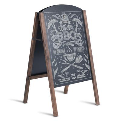 Costway 31.5 Inch Wood A-Frame Sidewalk Signage Chalkboard