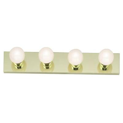 Nuvo Lighting 77189 - 4 Light Polished Brass Glass Vanity Light Fixture (4 Light - 24