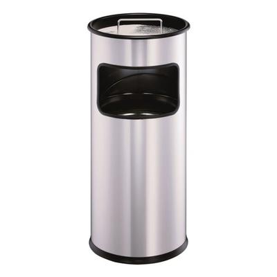Durable Stand-Papierkorb mit Ascher silber, 62 cm