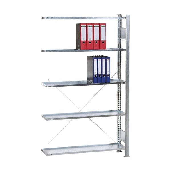 SCHULTE Lagertechnik Anbauelement »Steckregal Multiplus 5 OH« einfache Tiefe grau, 100x180x30 cm