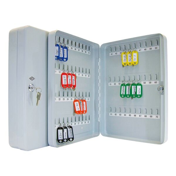 Wedo 70er Schlüsselkasten mit Zylinderschloss grau, 28x37x6 cm Image