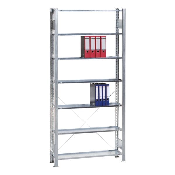 SCHULTE Lagertechnik Grundelement »Steckregal Multiplus 7 OH« einfache Tiefe grau, 100x230x30 cm