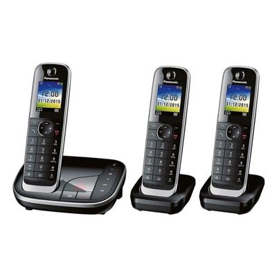 Triple-Set Schnurloses Telefon »KX-TGJ323GB« schwarz, Panasonic