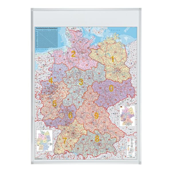 Franken Postleitzahlenkarte »KA445P« grau Image