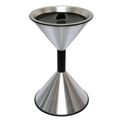 Stand-Aschenbecher »flache Kegel» Aluminium grau, SZ Metall, 40x71 cm