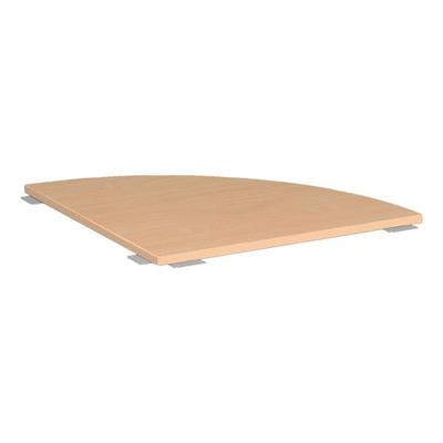 Geramöbel Verkettungsplatte »Lissabon« Viertelkreis braun, 80x2.5x80 cm