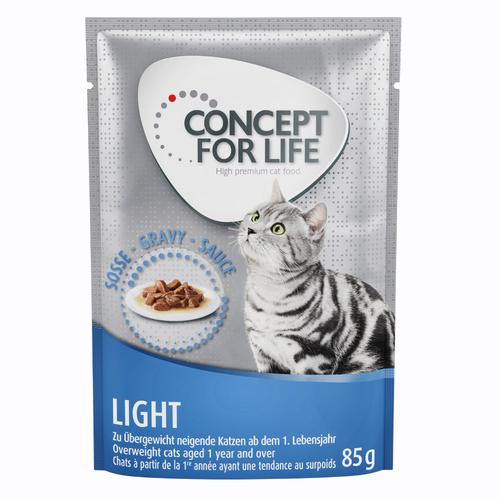 12x85 g Light in Soße Concept for Life Katzenfutter Nass