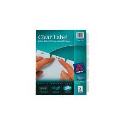 Avery Consumer Products 3 Hole Punched 5 Tab Indexes - White
