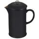 Le Creuset Stoneware Cafetière French Press with Stainless Steel Plunger, 1 Litre, Serves 3-4 Cups, Matte Black, 91028200000000