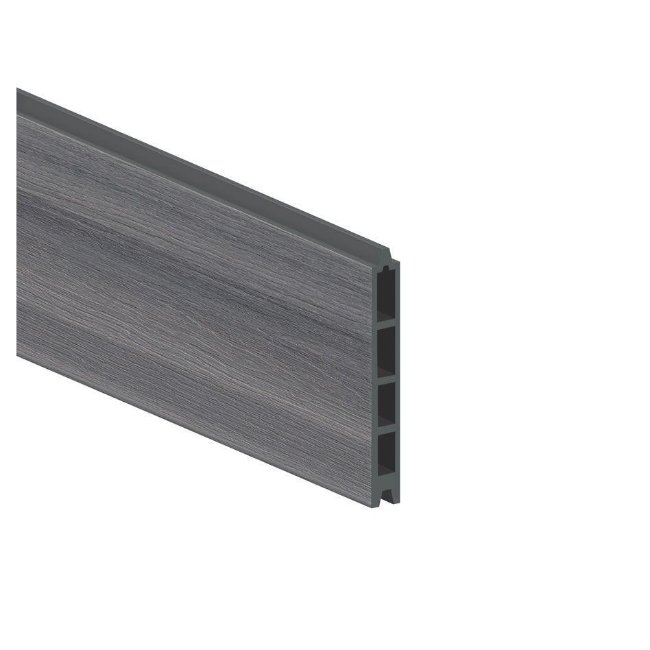 TraumGarten Sichtschutzzaun Einzelprofil SYSTEM WPC PLATINUM Grau Sichtschutz Steckzaun Lamellenzaun Image