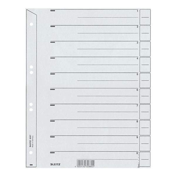 Leitz Trennblätter »6097« 200 g/m² - 100 Stück grau, 22.3x30 cm Image