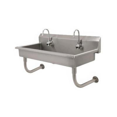 Advance Tabco FS-WM-60-EFADA 14-Gauge Multi-Station Hand Sink with 5" Deep Bowl and 3 Electronic Faucets - 60" x 19 1/2"