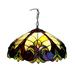 Astoria Grand Beley Victorian 2-Light Single Dome Pendant Glass/Metal in Brown/Green/Yellow | 8.5 H x 18 W x 18 D in | Wayfair ARGD2282 42550247