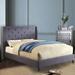 Charlton Home® Amison Tufted Upholstered Platform Bed Metal in Blue | 50.5 H x 67.25 W x 85.88 D in | Wayfair 291BA9C468F54F5F99A69AE9324FFF43