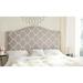 Charlton Home® Rumford Panel Headboard Upholstered/Polyester in White/Brown | 54.5 H x 55.5 W x 3.9 D in | Wayfair CHRL8820 45508579