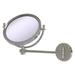 Allied Brass Modern & Contemporary Distressed Magnifying Makeup/Shaving Mirror Metal in Gray | 10 H x 10 W x 11 D in | Wayfair WM-5T/3X-SN