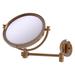 Allied Brass Extend Modern & Contemporary Magnifying Wall Mirror Metal in Brown | 10 H x 8 W x 18 D in | Wayfair WM-6D/4X-BBR