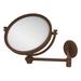 Allied Brass Extend Modern & Contemporary Magnifying Wall Mirror Metal in Brown | 10 H x 8 W x 18 D in | Wayfair WM-6T/4X-ABZ