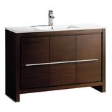 Kayben Ivy Bronx 48" Free-Standing Single Sink Bathroom Vanity Base Only Wood/Solid Wood in Brown | 32.88 H x 48 W x 18 D in | Wayfair