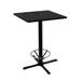 Holland Bar Stool Bar Height Pedestal Dining Table Wood/Metal in Black/Brown | 42 H x 30 W x 30 D in | Wayfair 211-3042BW30SQFTRG