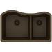 Elkay Quartz Classic 32-1/2" x 20" x 10" Double Basin Undermount Kitchen Sink Quartz in Black/Gray/White | 10 H x 20 D in | Wayfair ELGHU3220RMC0
