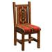 Fireside Lodge Barnwood Dining Chair Wood/Upholstered/Genuine Leather in Brown | 41 H x 19 W x 21 D in | Wayfair B16130-SL-TimberLeather