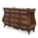 Michael Amini Platine de Royale 12 Drawer Dresser Wood in Brown/Gray/Red | Wayfair 09050-229