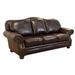 Canora Grey Somto 95" Genuine Leather Rolled Arm Sofa Genuine Leather in Brown | 42 H x 95 W x 41 D in | Wayfair ABFDD30AF00449379A4C120EC411EC91