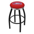 Holland Bar Stool NHL 36" Swivel Bar Stool Upholstered/Metal in Black | 36 H x 19 W x 19 D in | Wayfair L8B2C36MonCan