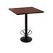 Holland Bar Stool Counter Height Pedestal Dining Table Wood/Metal in Black/Brown | 36 H x 30 W x 30 D in | Wayfair 214-1636BW30SQFTRG