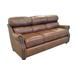 Canora Grey Sudipta 87" Genuine Leather Rolled Arm Sofa Genuine Leather in Brown | 38 H x 87 W x 40 D in | Wayfair 77CA2F132DDE4A2BB41781766C40EDAB