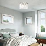 House of Hampton® Caroline 4 -Light 13.25" Flush Mount Glass/Crystal in Gray | 8 H x 13.25 W x 13.25 D in | Wayfair